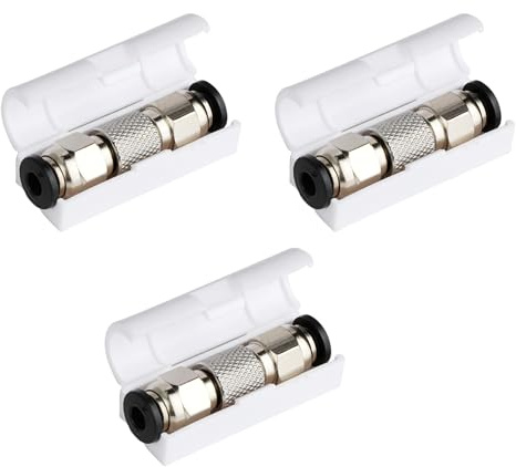 3 Stück PTFE Tube Connector, Stahl Bowden Koppler Compatible with Bambu Lab, hitzebeständig und langlebig, filament connector für 3D Drucker Bambulab, geeignet für X1C P1P P1S, 3D Drucker Zubehör