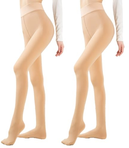 L&K-II Medias térmicas para mujer con forro interior de invierno, cálidas, opacas, medias térmicas acogedoras sin costuras, leggings de cintura alta deportivos, multicolor 4152, L