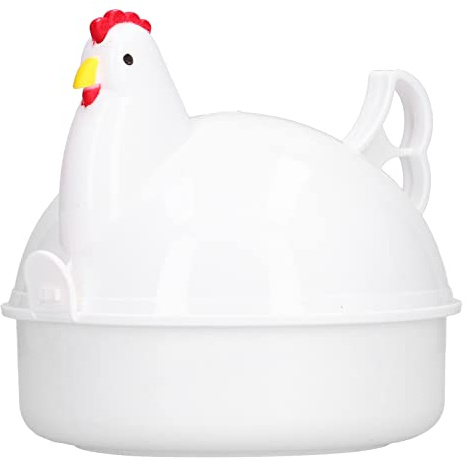 Fornello per uova a microonde a forma di pollo, capacità di 4 uova Regolazione a tre velocità Fornello a microonde per patate Pentola per arachidi bollite per domestica