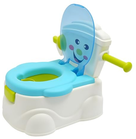 Toilettensitz Kinder, töpfchen für kinder mit Verschlussdeckel, Tragbare Kindertoilette mit Abnehmbarer Sitzring, kinder toilettensitz für AutoreiseCampin oder Familiengebrauch (Blau)