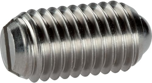 Federndes Druckstück, mit Kugel und Schlitz/rostfreier Stahl, Standard-Federkraft | d1=M6 | 22050.0406