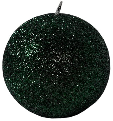 Kerze Kugelkerze Iris grün bottle green glänzend 80 mm