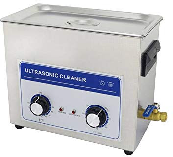 nettoyeur-bac ultrasons professionnel analogique 6l 180 watts avec vanne de vidange (300x150x150mm)