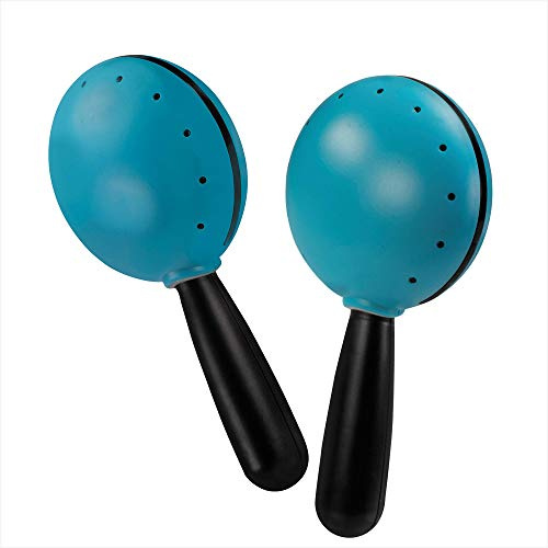 Voggenreiter Hi-Lo Maracas Shaker Percussion Rhythmus Instrument für klaren und kräftigen Klang (integrierte Stoßdämpfer, besonders robust, 20 x 10 cm), Blau/Schwarz