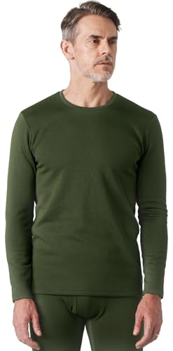 LAPASA Mäns inre fleece termiska underkläder topp skidor snowboard funktionella underkläder termounderskjorta ultralätt/tunn, midväg/medium, tung (1 eller 2-pack) M09&M55&M26