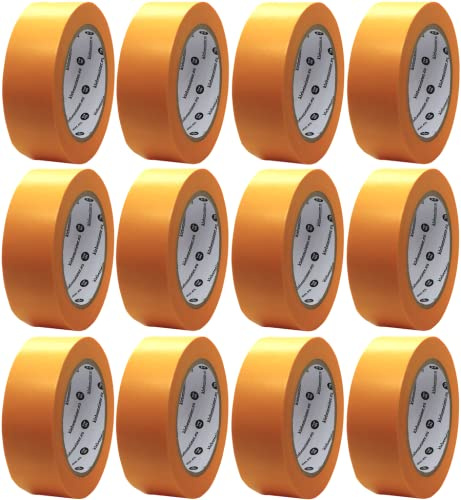klebemeister 12x Rollen | 38mm x 50m | Maler Abdeckband | Goldband (soft)