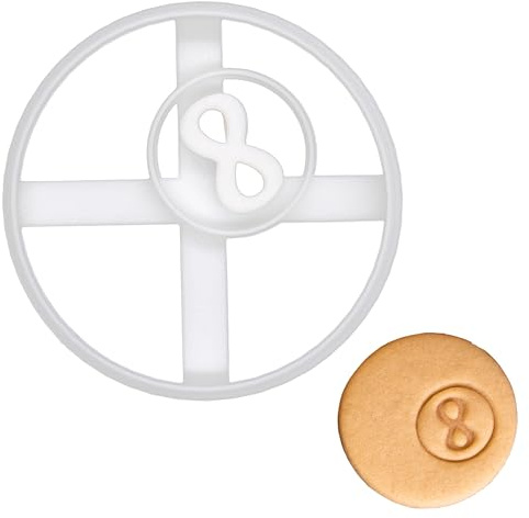 8-ball Cookie Cutter, 1 piece - Bakerlogy
