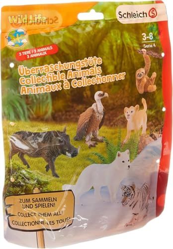SCHLEICH Überraschungstüte inkl. Tieren, Verschiedene Desings (Wild Life - Serie 4)
