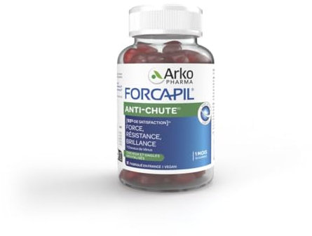 Arkopharma - Forcapil Anti-chute Gummies | Chute de cheveux - Résistance - Vitalité - Brillance - Goût d'abricot | 60 gummies