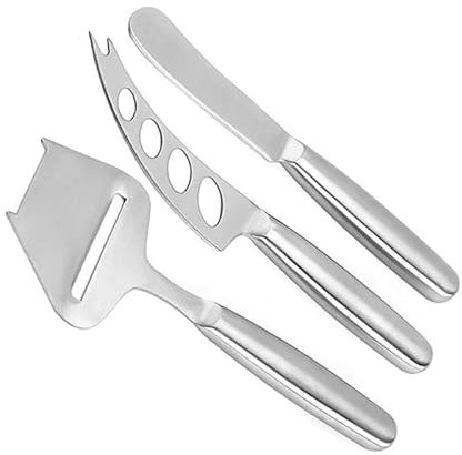 3-teiliger Käsehobel aus Edelstahl, Käsekuchenschneider, Brot, Butter, Streichmesser, Mehrzweck-Käsemesser-Set