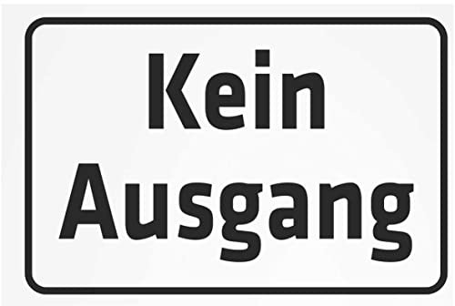 Indigos UG Aufkleber Kein Ausgang 300x200 mm Hotel, Firma, Schutz, Kita, Arzt, Praxis, Wohnung Sicherheit Warnung