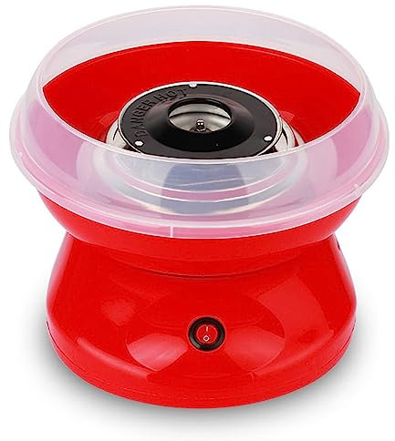 UZIAH Mini Cotton Candy Machine, 500W Electric Cotton Sugar Floss Maker, Household Kids Party Sweet Gift,Red