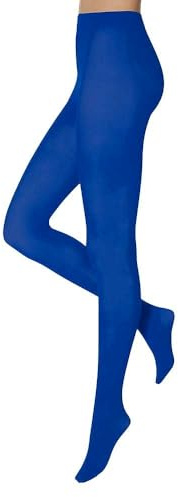 krautwear Dam flickor strumpbyxor 60 denier karneval karneval sport neonfärger, Koboltblå, L-XL