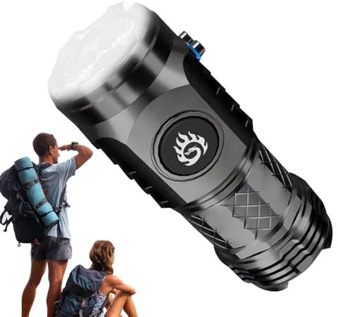 WEITING Lampe De Poche Monstre À Trois Yeux | Lampe De Poche Tactique LED De 3 Pouces | Lampe Torche LED Ultra Puissante | Lampe De Poche Rechargeable | pour La Promenade Nocturnes, La Randonnée