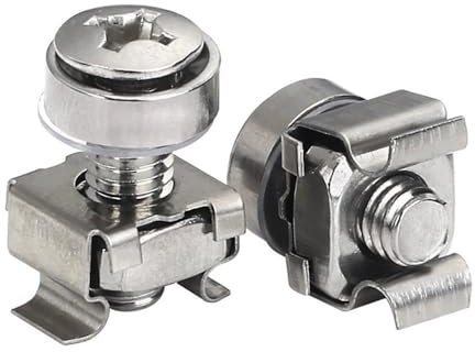 Metallschrauben 10 Stück M5 M6 304 Edelstahl, quadratisch, elastisch, Rackmontage, Serverschrank, Regalclip, schwimmende Käfigmutter, Schrauben-Kombinationsset (Color : 20mm (10Pcs), Size : M6)