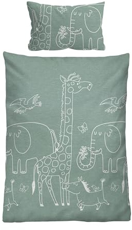 biberna Melange-Flanell Bettwäsche 0840520 Tiere