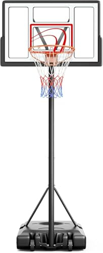 Basketballkorb für Kinder, 1,54–2,1 m, verstellbar, tragbare Basketballkörbe und -Tore für Kinder/Teenager/Basketballständer mit 80x60 cm bruchsichere Rückwand