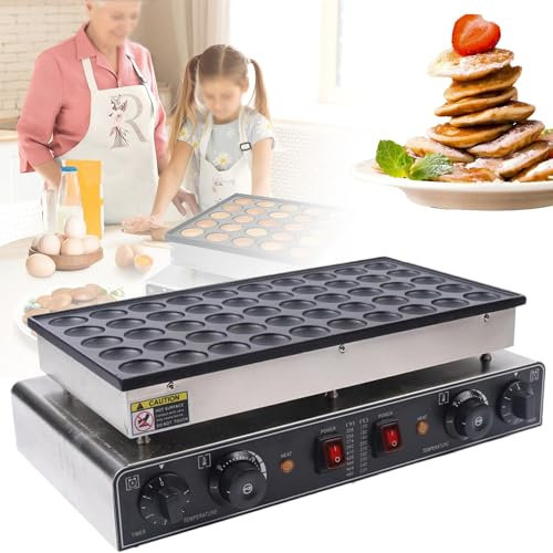 LZDOYY Machine à crêpes électrique Mini gaufrier 50 grilles Mini Dutch Pancakes Maker Baker Machine Iron 1700 W