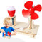 Wlikmjg Windgenerator-Bausatz, Windturbinenmodell - Holzbausätze Windkraftanlage aus - Holzbausätze, Windturbine, handgefertigter Bausatz für Kinder im Alter von 7–14 Jahren, Schule und