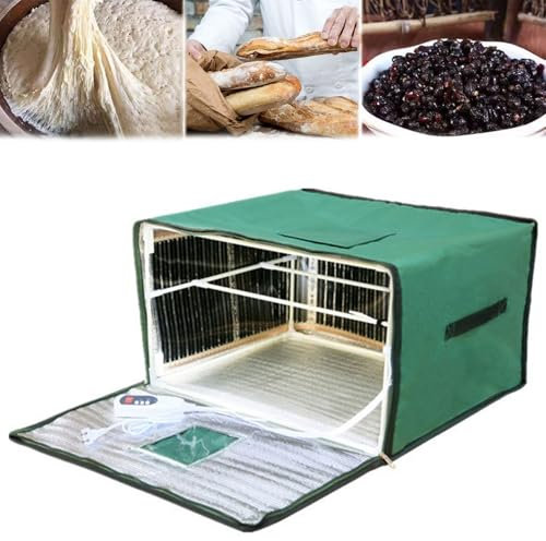 Caja de fermentación de masa para pan, Nueva fermentadora de masa eléctrica, Yogurtera con control de temperatura, Bolsa de fermentación de masa versátil para hornear y fermentar(Green,40*32*32cm)