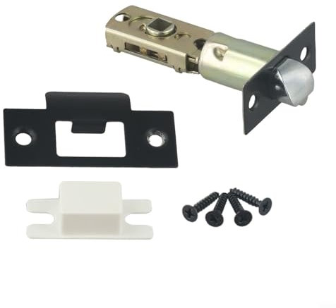 Door Latches For Internal Door, Adjustable Tubular Mortice Latch Interior Door Lock,Door Locks Internal Bathroom Locks For Doors(Black-ET)