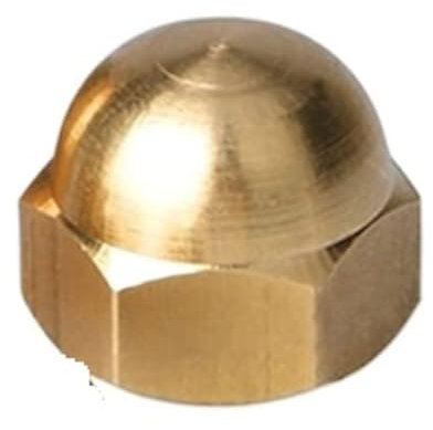 1/2/3/5/10/20/30 Stück M3-M20 Nylon Messing Hutmutter Sechskantkappe Metrische Hutmutter Schwarz Weiß Vernickelter Stahl(Brass,M4 (30Pcs))