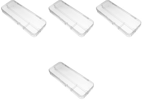 STOBOK 4stücke Klarer Stiftebox Organizer Praktischem Deckel Transparente Schreibwaren Aufbewahrungsbox Für Stifte Bleistifte Radiergummis Und Mehr Für Schule Und Büro