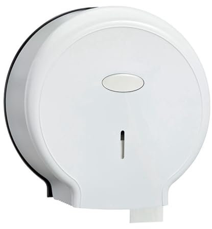 Jumbo Toilettenpapier Rollspender Wandmontage Eins Roll -Gewebe -Spender Halter Stylish modernes Design Bauchmuskeln für Badezimmer (Weiß)