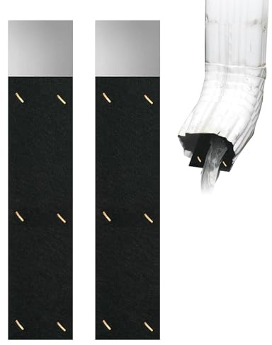 Poludatly Lot de 2 amortisseurs de bruit de gouttière, silencieux de gouttière, protection anti-éclaboussures de gouttière, silencieux de gouttière réglable, protection de gouttière portable pour