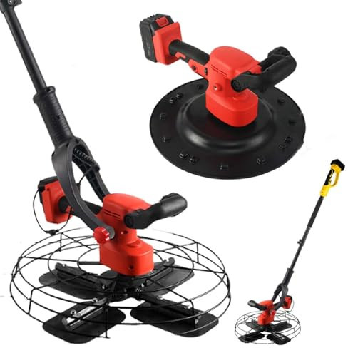 Enfoscadora EléCtrica De 900 W, Cabezal Pivotante De 90°, Pulidora De HormigóN, 6 Velocidades Ajustables, Con Varilla De ExtensióN Desmontable De 159 Cm, Para Pulir Y Alisar HormigóN,30000mah