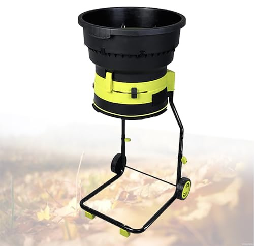 LwiftGal Broyeur De Feuilles éLectrique De Jardin, Broyeur De Compost 2500 W avec Roues, Sac De Rangement, Entonnoir De 54 Cm De DiamèTre pour Le Nettoyage Et Le Compostage 40mpowercord