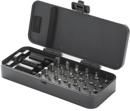 Ensemble de tournevis à cliquet de 24 po, outil de conduite multi-bit magnétique en acier à haute résistance avec poignée T pour meubles Réparation électronique 28 Pièces Boîte de