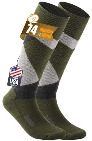 SAMSOX Merino Wool Ski & Snowboard Socks, Cargo XL (Loveland 1-Pair)