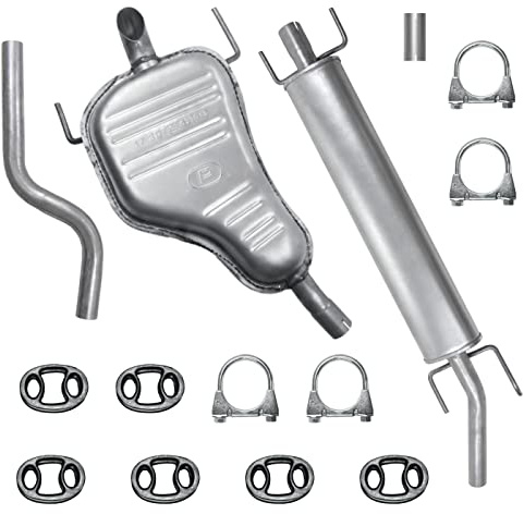 POLMOstrow Auspuff für Opel Astra 3 III H 2004-2014 | Mitteltopf und Endtopf, Motoren: 1.6 - 1.8, Fließheck, Fließheck GTC