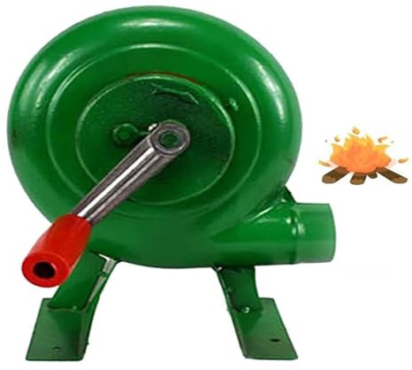 Ventilatore di Estrazione, Ventilatore per fucina da fabbro a manovella, Ventilatore per fucina Manuale per impieghi gravosi, Pala in Metallo, accendifuoco per griglia, per Cucinare all'aper