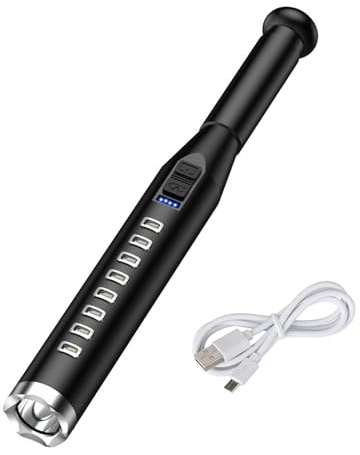 Zqxnt Baseball Bat Flashlight USB Rechargeable ABS Texture for Camping Hiking Security Patrol and Beam in Dark Conditions Outdoor Flashlight