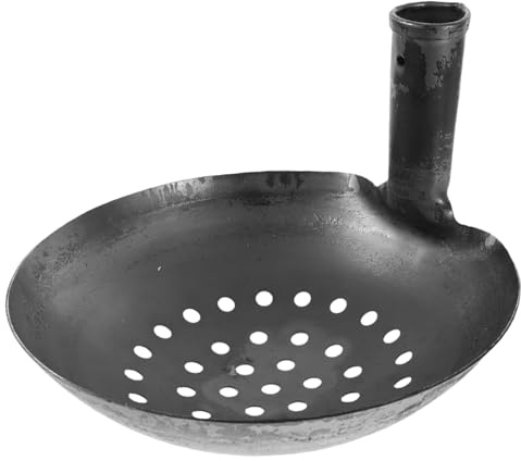 Per Letame Da Giardino - Rimozione Di Fanghi E Fanghi Pesanti, Pala Per Setacciare Il Ferro Con Fori Di Drenaggio, Vasca Larga 23 Cm + Design Con Mestolo Ad Alta Capacità