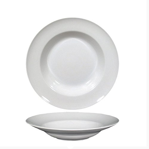 Saturnia Servizio di 6 Piatti Fondo Pasta Bowl in Porcellana Bianca Serie Napoli (30cm h.6cm)
