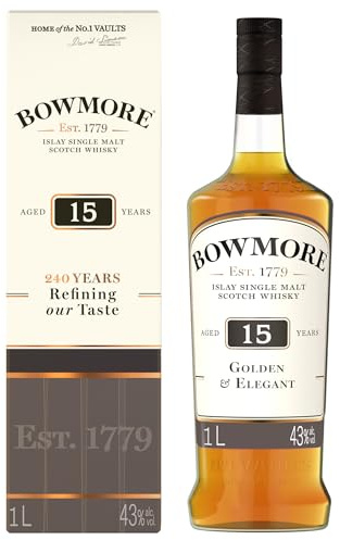 Bowmore 15 Ans Golden & Elegant Single Malt Whisky 1 L