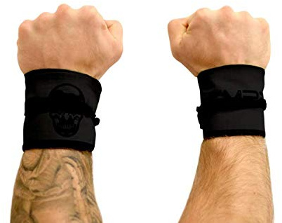Gymreapers Strength Wrist Wraps for Cross Training, Olympic Lifting, WOD Workouts - Strong Wrist Support for Men and Women -| (Black/Black)