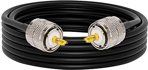 YILIANDUO Cavo UHF Maschio-Maschio RG58 5m per Antenna | Cavo Coassiale RG58, bassa perdita, Per CB, Ham, SWR, analizzatore antenna e carico fittizio.