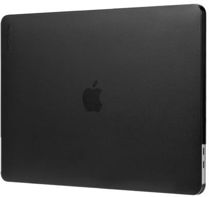 Incase Hardshell Hartschalen Hülle für Apple MacBook Pro 13,3 (Mid 2020, M1-Late 2020) - transparent (schwarz) [3D Dot-Design I Lüftungsschlitzaussparungen I Leicht & dünn] - INMB200629-BLK
