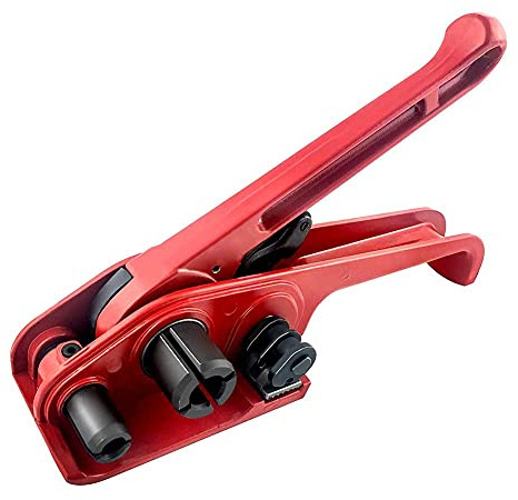 QWORK® Tenditore per tenuta a mano, Tendireggia Manuale, tendireggia in polietilene e taglierina per fascette manuali Salpa ancora per cinghia in polipropilene poliestere da 13 mm-19 mm