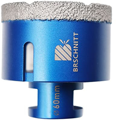 Diamond Drill Bit 60mm,BRSCHNITT 1pc M14 Vacuum Brazed Diamond Tip Drill Bit for Tile Porcelain Stoneware Ceramic Marble Granite Drilling,Suitable For Angle Grinders