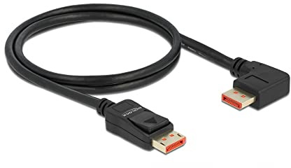 Delock Câble DisplayPort mâle droit vers mâle coudé à 90° vers la droite 1 m