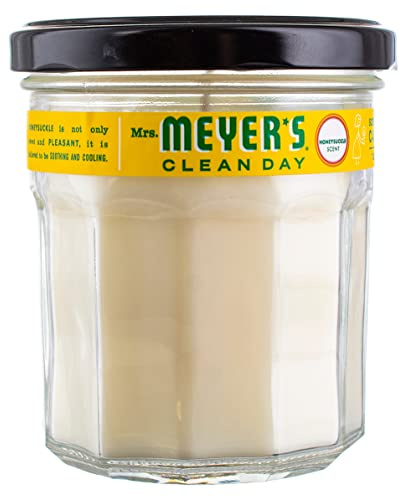 MRS. MEYER'S CLEAN DAY Aromatherapy Candle, 35 Hour Burn Time, Made with Soy Wax and Essential Oils, Honeysuckle, 7.2 Oz, Pack of 2