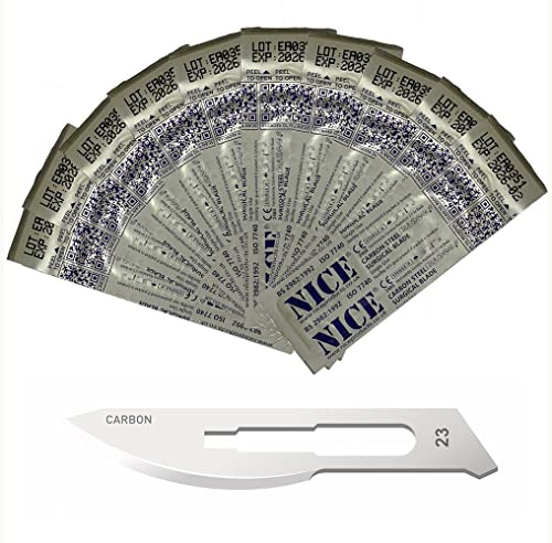 10 x NICE No.23 Sterile Carbon Steel CS23 Surgical Blades