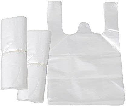 SIEBOLD Sac de Transport 200 Pièces Gilet Transparent 30x45cm - Blanc Fort - Pour La Nourriture - Nouveau Matériel