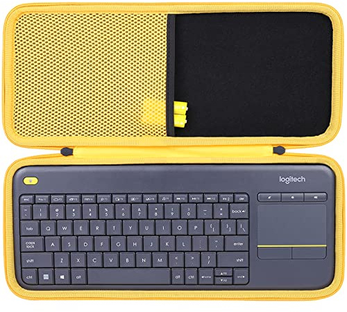 co2CREA case Harte reiseschutzhülle Etui Tasche für Logitech K400 Plus Kabellose Touch-TV-Tastatur (Nur Tasche, Enthält Keine Tastatur) | EVA-Hartschale, stoßfest, nur Hülle
