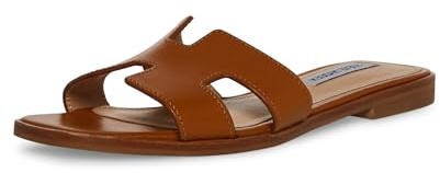 Steve Madden Women's Hadyn Sandal, Cognac Leather, 8.5